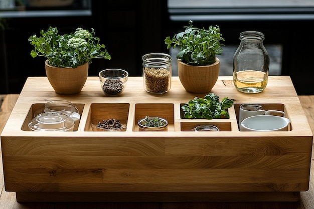 Evening tea ceremony setting